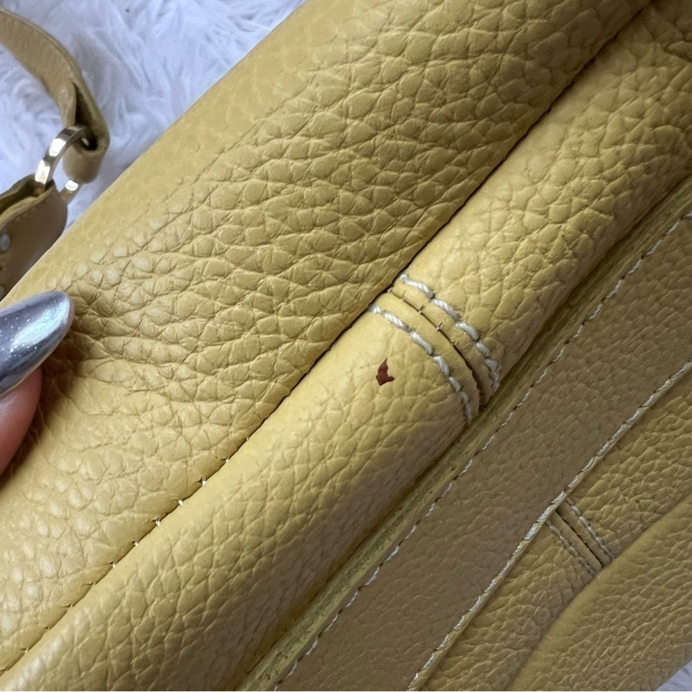 Tracy Zych New York Yellow Pebbled Leather Shoulder Bag 💛💛 Y2K Vintage - Picture 3 of 10